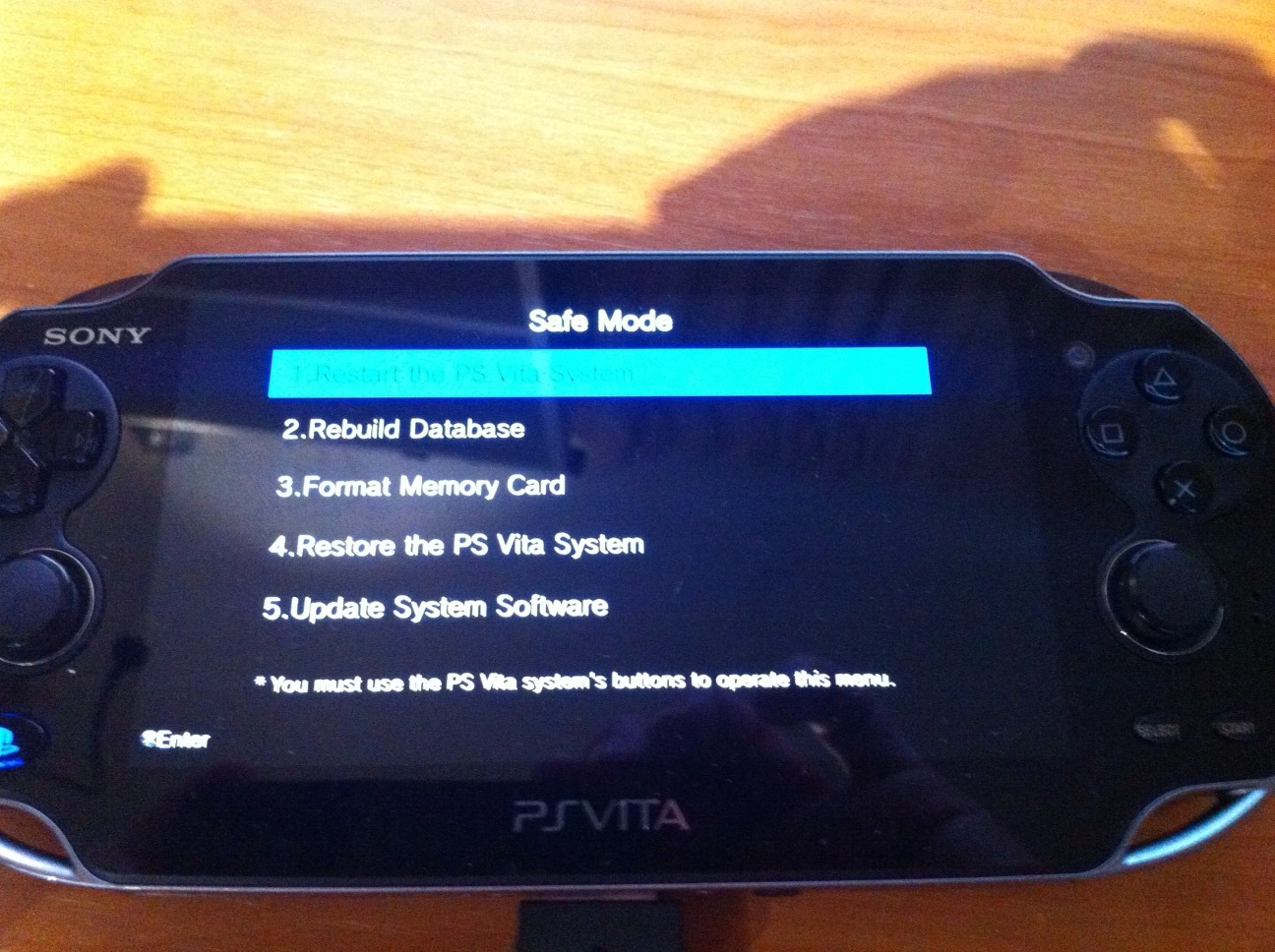 playstation in safe mode